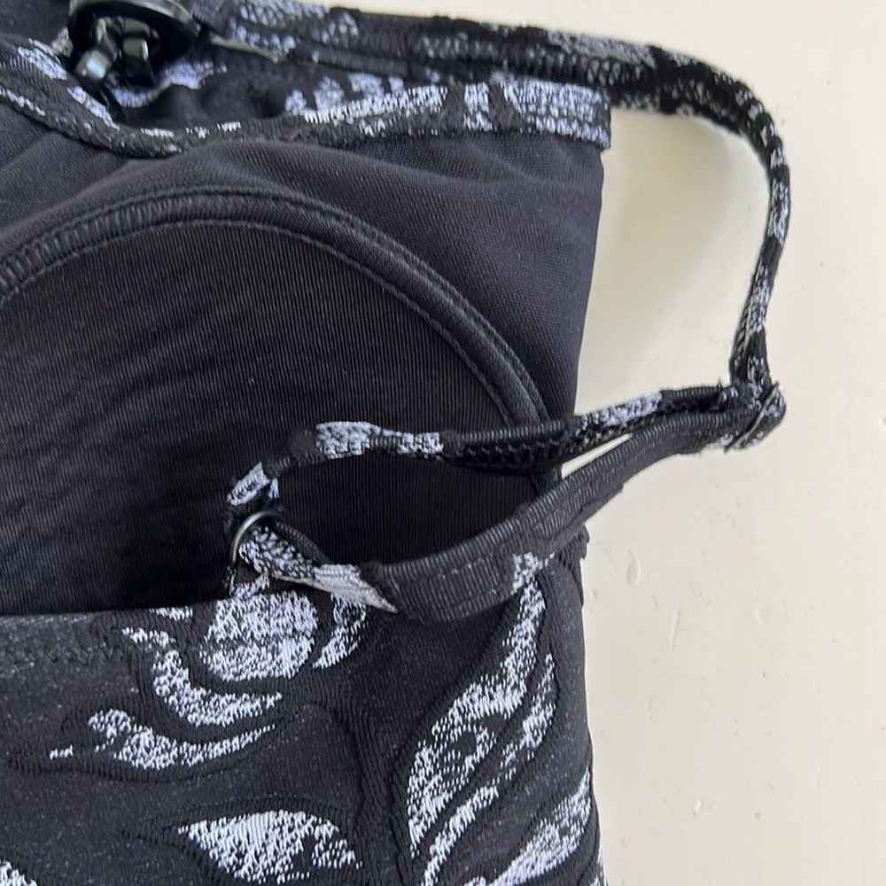 Gottex Vintage Abstract Floral Tankini Swimsuit Size 12 w/Matching Skirt Size L - Picture 10 of 12